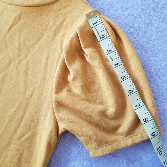 FOREVER 21 Mustard Yellow Puff Sleeve Top - Picture 10 of 11
